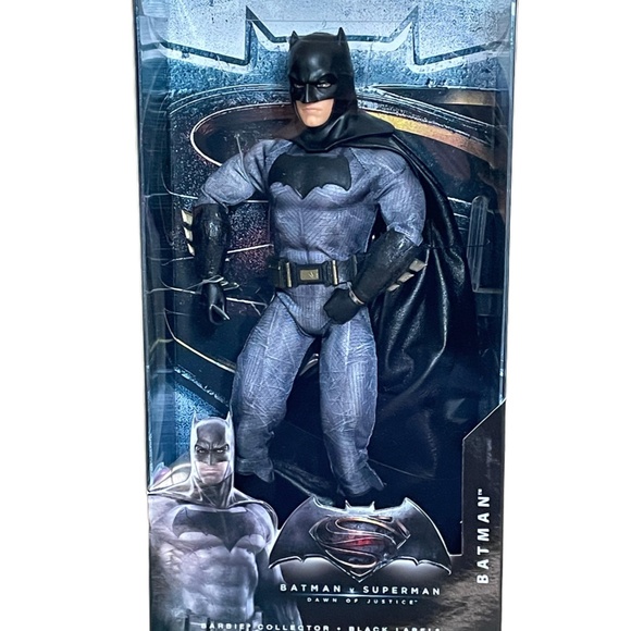 BARBIE COLLECTOR Black Label Batman v Superman Dawn of Justice BATMAN 12” Doll - Picture 2 of 6